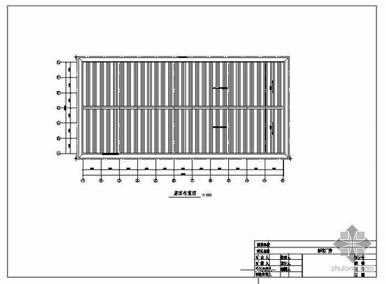 矩形空间桁架厂房资料下载-某钢桁架屋盖厂房图