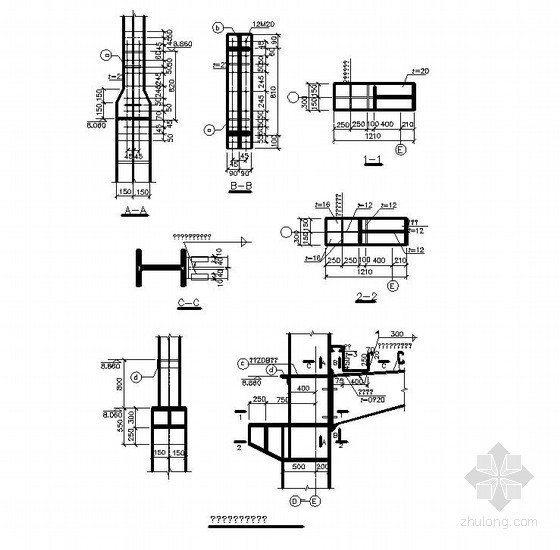 8米单坡钢屋架图集资料下载-钢结构节点详图之牛腿