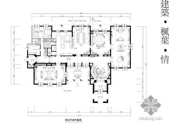 巴洛克风格别墅设计图纸资料下载-美式风格别墅设计图赏析