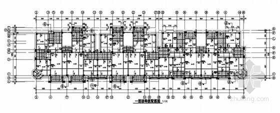 六层框架住宅楼图纸资料下载-[安徽]六层框架住宅楼结构施工图（含跃层）