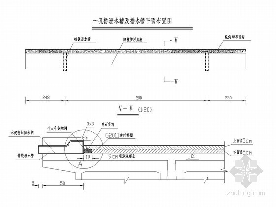 典型构造节点大样资料下载-桥梁泄水管构造大样图