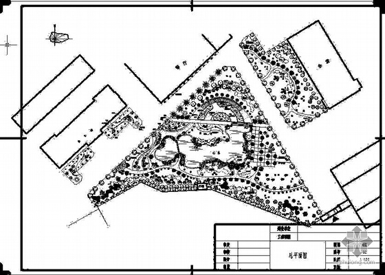 景观办公区设计图纸资料下载-某厂矿办公区环境景观设计施工图
