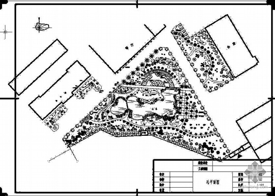 某厂景观设计平面图资料下载-某厂矿办公区环境景观设计施工图