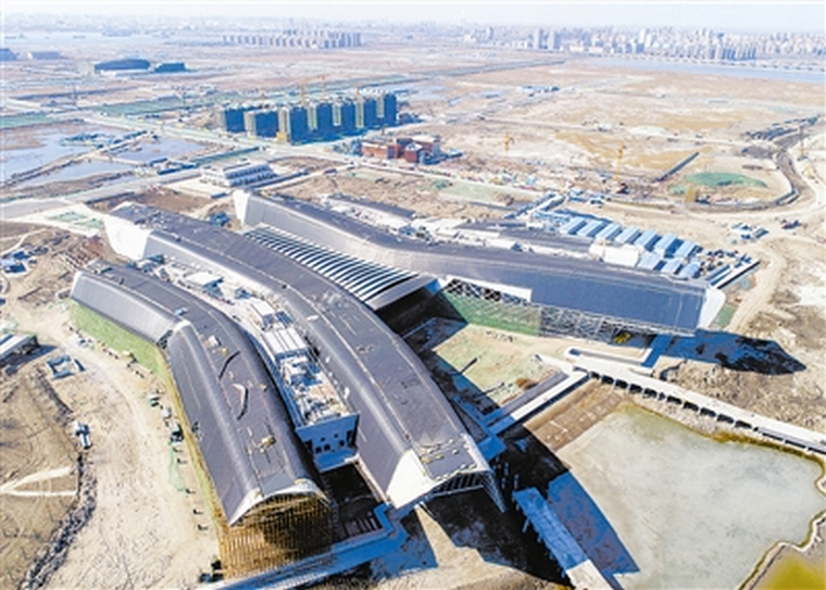 海洋趣味展厅设计资料下载-国家海洋博物馆建设工程主体结构全部封顶！