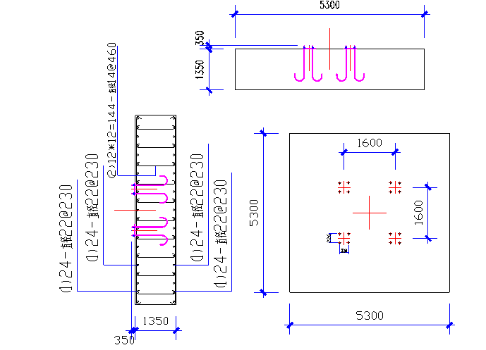 5米路灯基础做法图集资料下载-塔吊QTZ5013（5.3米）、TC5613（5.5米）、TC5613基础图（5米）
