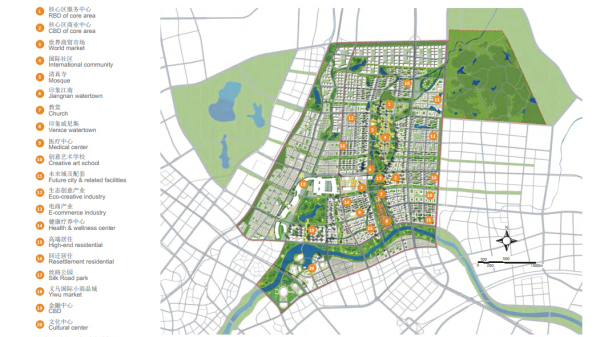 产业新城概念规划资料下载-[浙江]国际创新产业区景观概念规划设计（5套方案）