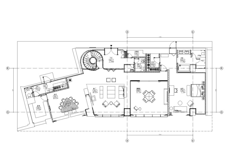 隔墙施工图CAD资料下载-[北京]AB  Concept-北京通盈中心三里屯一号两居室样板间深化施工图CAD+设计方案