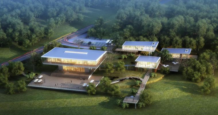 特色建筑ppt资料下载-某夹关灾后重建规划展览馆建筑方案设计（CAD+SU+文本+PPT）