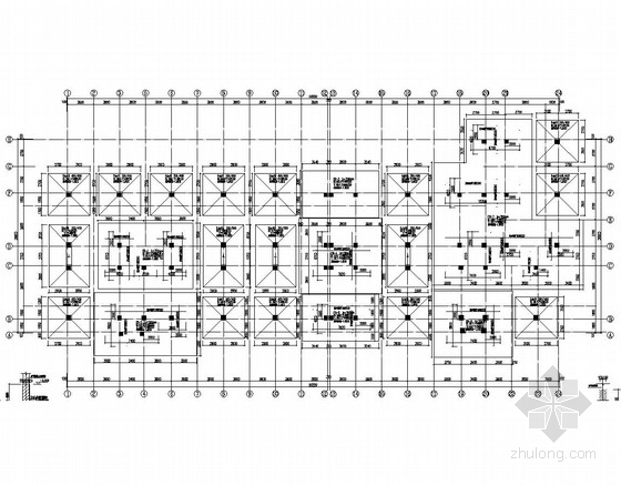 框架结构中学宿舍建筑图资料下载-[山东]五层框架结构附属中学宿舍楼结构图（2014.5出图）