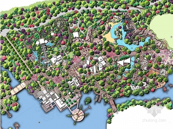 玛雅风格公园资料下载-[北京]现代生态主题公园景观规划设计方案（一）玛雅区