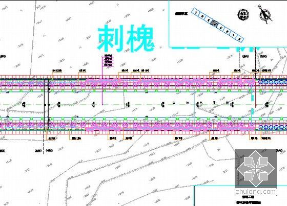 [山东]道路三水工程预算书(附施工图纸)-乔木种植平面图