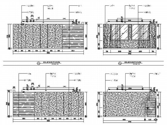 [江苏]甲级设计资质事务所设计豪华商业办公空间施工图（含效果图）-[江苏]甲级设计资质事务所设计豪华商业办公空间施工图立面图