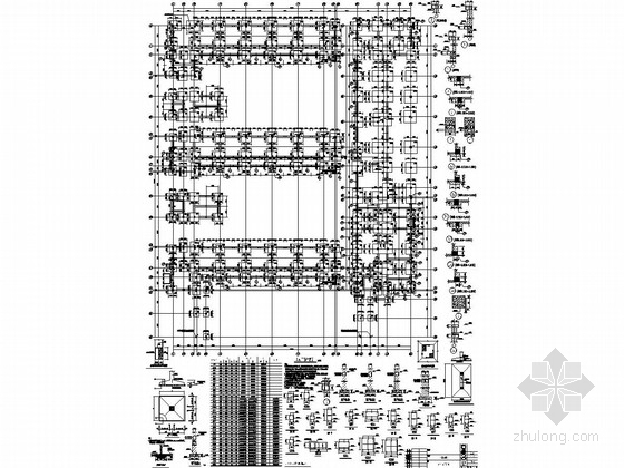 五层框架教学楼施工图资料下载-[北京]地上五层框架结构小学教学楼结构施工图