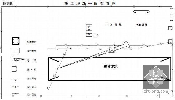 [江苏]小学教学楼新建工程投标文件（含施组平面布置图）-施工现场平面布置图