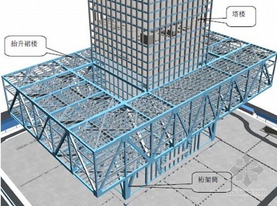 压型钢板立面资料下载-[深圳]超高层塔楼抬升裙楼外立面内外层幕墙施工方案