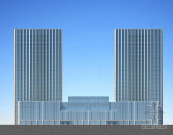 [天津]现代风格办公楼建筑设计方案文本-办公楼立面图
