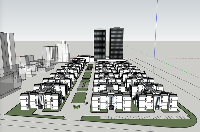 现代中式小区规划SU模型-屏幕快照 2018-08-21 上午11.47.58