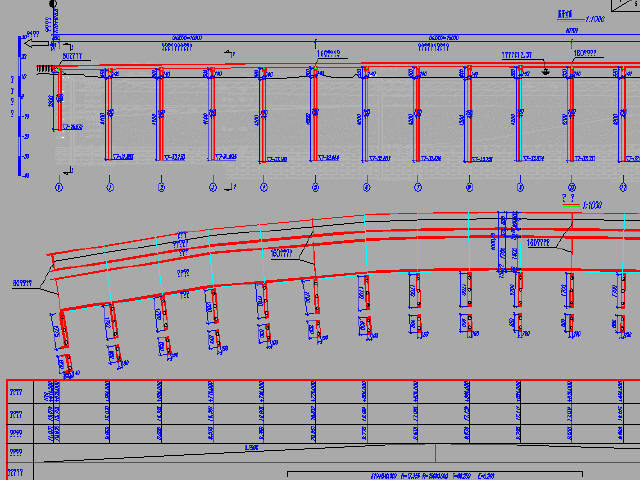 cad隧道断面图怎么画资料下载-全宽60米20x30米预应力混凝土组合箱梁桥桥型布置图及断面图（桩柱式肋板式墩台）