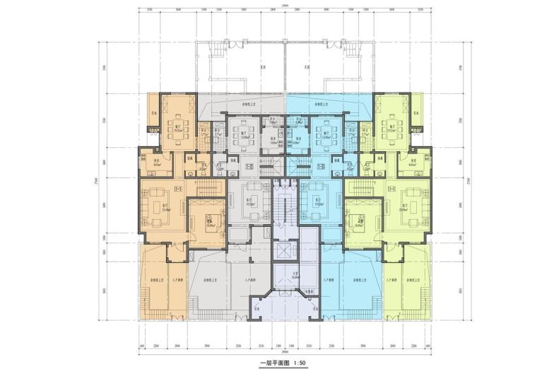 [云南]盛世家园居住区建筑方案文本（JPG+84页）-一层平面图
