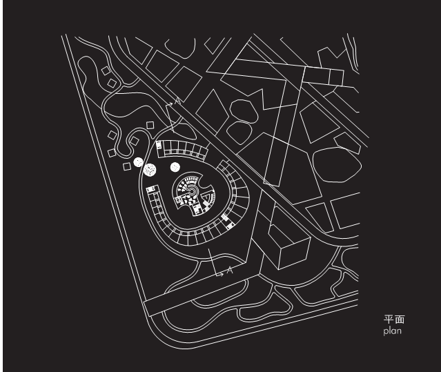 高层现代风格群落式多功能购物中心建筑平面图