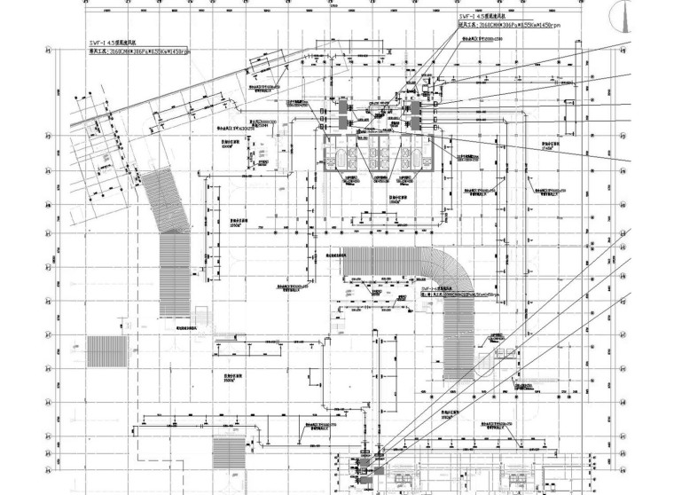 [浙江]超高层商业建筑空调通风及防排烟系统设计施工图-地下一层防排烟平面图.jpg