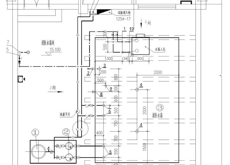 幼儿园地上四层给排水、消防设计图（含系统图、平面图、大样图）-幼儿园给排水消防t3-Model7.jpg