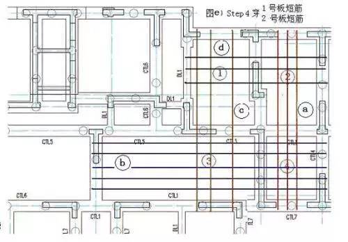 筏板基础的钢筋施工中排放次序_7