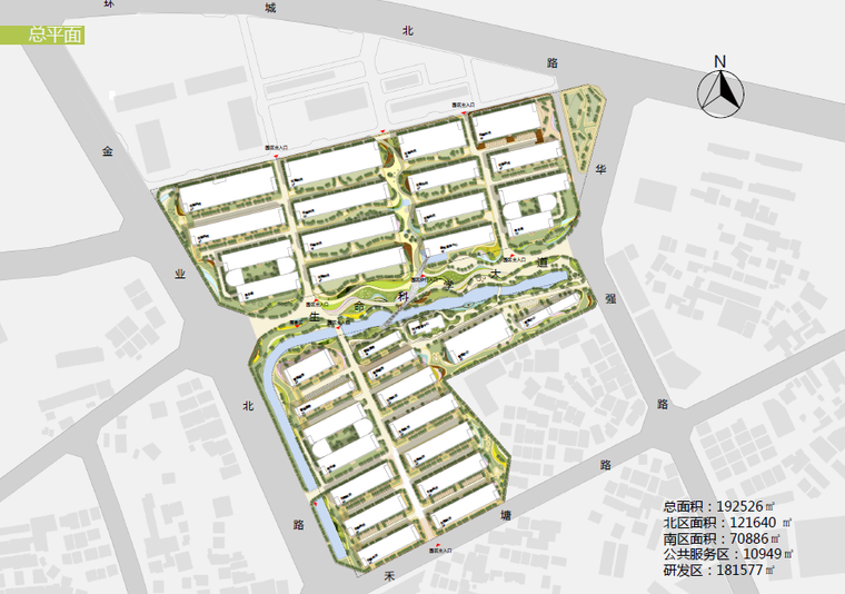 [广东]生命科学产业园建筑规划设计方案文本-总平面图