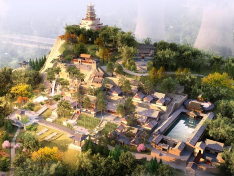 工业入口景观资料下载-[北京]首钢北区整体方案设计及城市风貌公园景观（后工业改造，寺庙景观改造）
