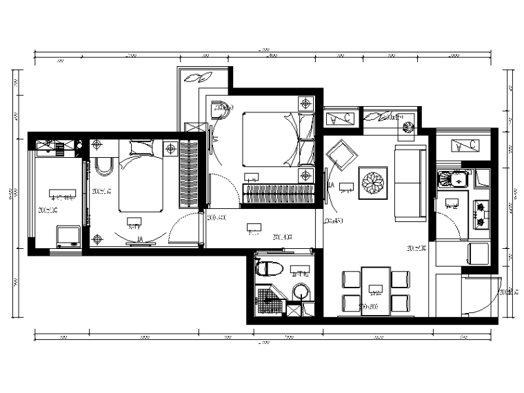 婚房装修样板间资料下载-现代风格样板间设计施工图（含效果图）