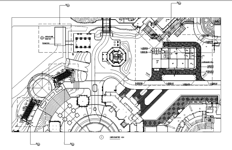 [哈尔滨]某地方大湖秀居住区景观设计全套施工图（基础加钢筋+推荐下载）-平台平面图