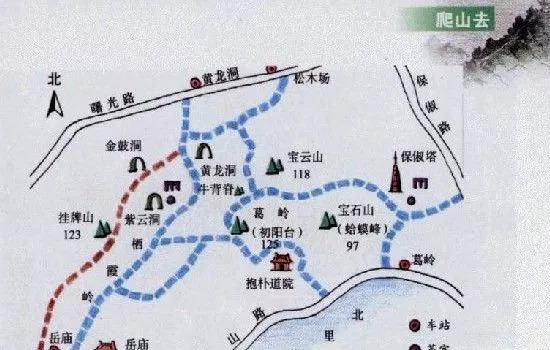 10条登山好路线，绝不辜负杭州秋天之美-宝石山登山线路图