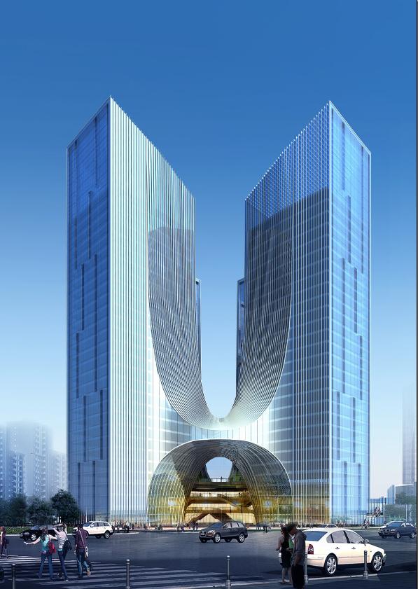 [江西]高层钻石切割造型办公楼建筑设计方案文本