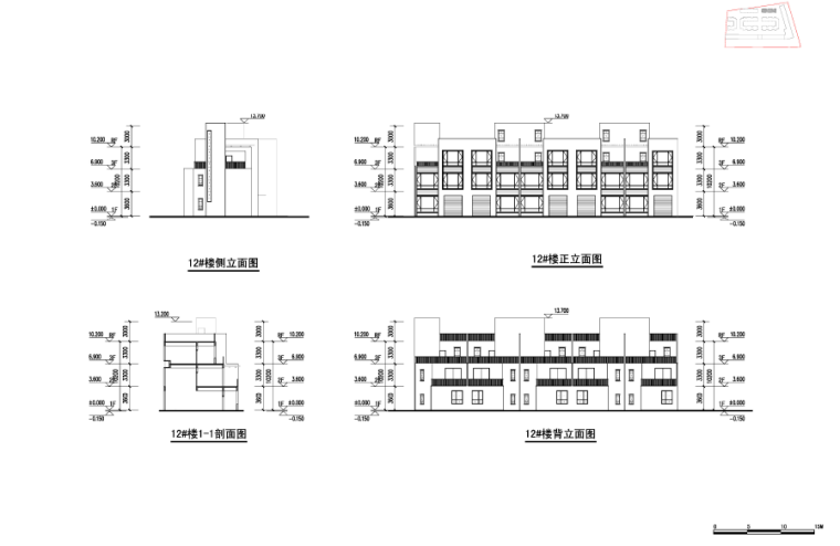 [江苏]溧阳海吉星国际农产品物流园建筑规划设计方案文本-立面图及剖面图