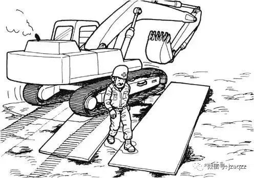 卡通漫画，挖机施工避免这11个常见事故！_10