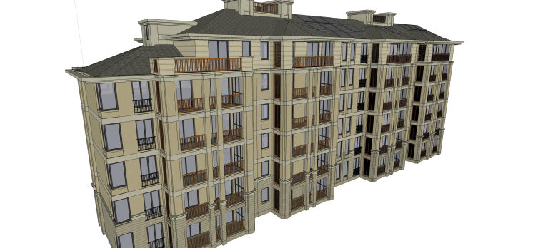 11层新中式住宅户型资料下载-新中式风格住宅SU模型