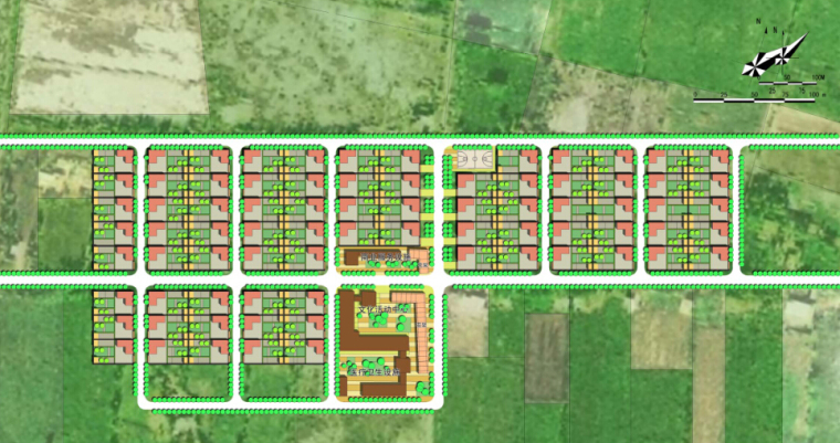 [新疆]阿纳库勒新农村规划设计-新农村规划设计——近期规划实施总平面图