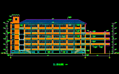 杭州余杭区某中学建筑施工图带总图