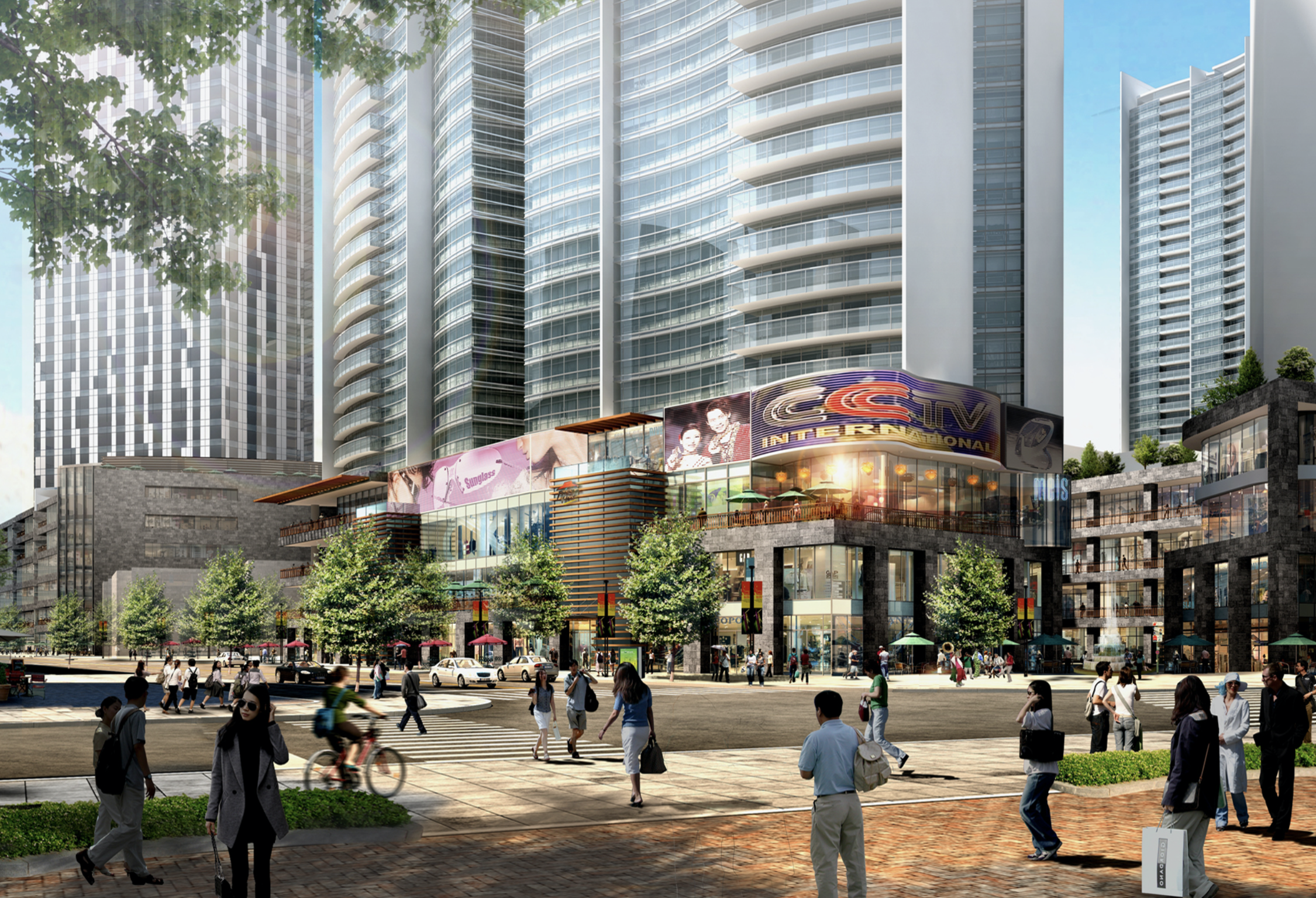 超高层建筑室外效果图