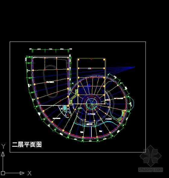 海螺形钢板外墙运动会所建筑设计方案文本-海螺形钢板外墙运动会所各层平面图