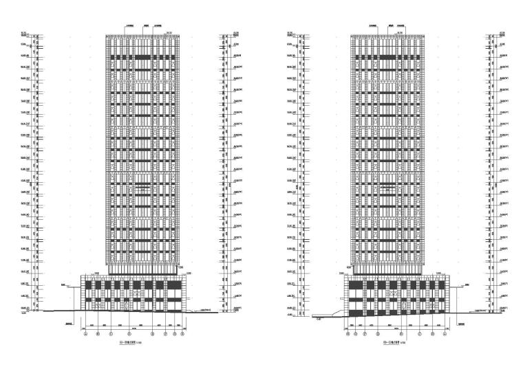 [独家]绿色建筑设计-长春智慧城市产业基地（一期）项目建筑施工图（PDF+CAD）-轴立面图