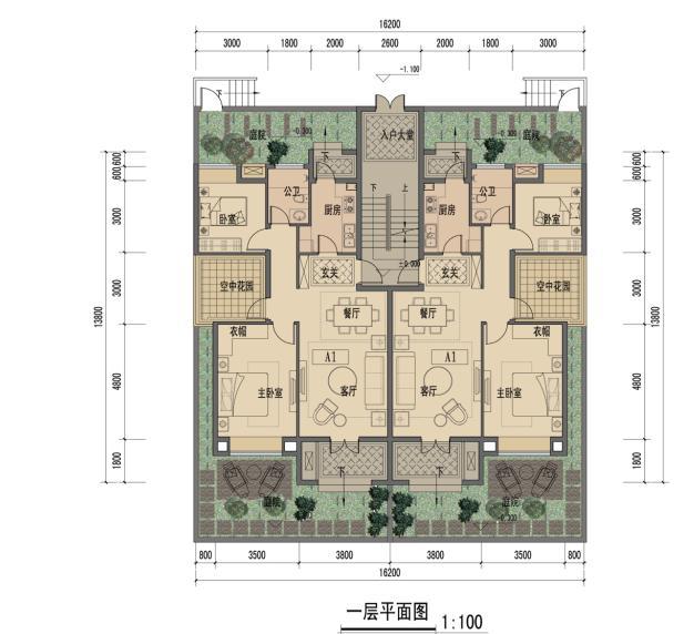 [江苏]法式古典风格多层别墅及洋房建筑设计方案文本-法式古典风格多层别墅及洋房建筑平面图