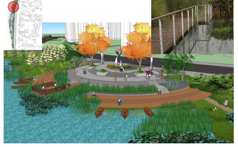 [湖北]开放性生态湿地公园景观规划方案（施工图+方案）-效果图