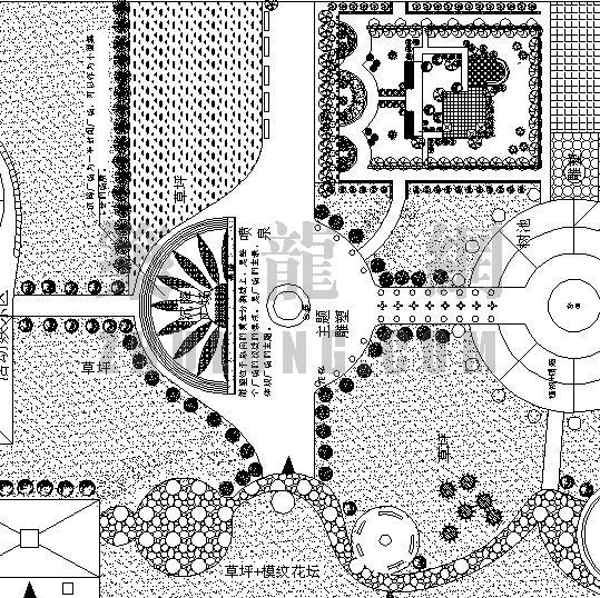 公园广场设计图纸资料下载-广场公园设计图