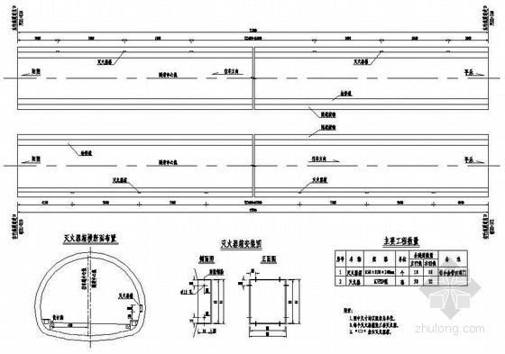 灭火器箱资料下载-分离式隧道灭火器箱布置节点详图设计