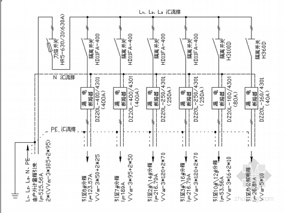 电脑厂房工程临时用电系统图