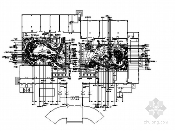 商业庭院CAD资料下载-[泉州]宾馆庭院园林景观工程施工图