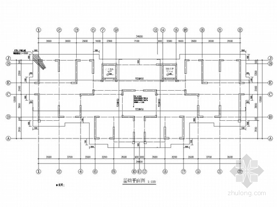11层带阁楼设计图资料下载-34层(带阁楼)剪力墙结构住宅楼结构施工图（三层裙房）
