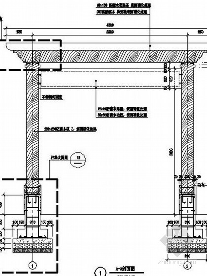 钢构架墙施工图资料下载-方构架施工图二