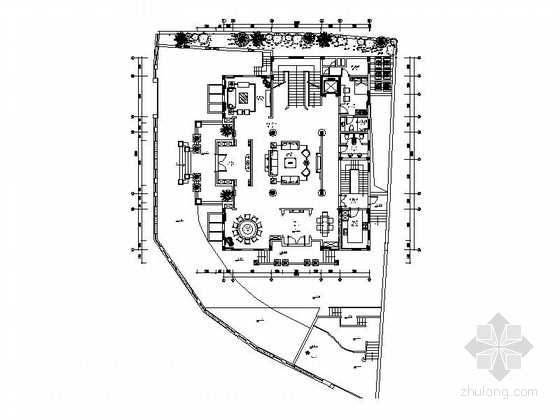 别墅画室施工图资料下载-[深圳]奢华欧式四层花园别墅全套施工图（含效果）